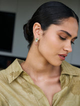 עגילי לונה כתום-eios jewelry