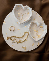 ROUND TERRAZZO TRAY METAL-eios jewelry