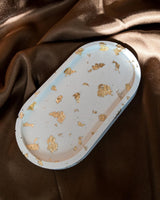 OVAL TERRAZZO METAL TRAY-eios jewelry