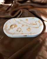 OVAL TERRAZZO METAL TRAY-eios jewelry