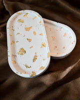 OVAL TERRAZZO METAL TRAY-eios jewelry