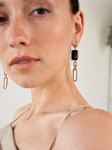 MET EARRINGS BROWN-eios jewelry