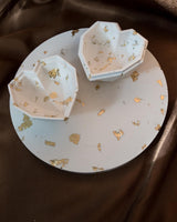 ROUND TERRAZZO TRAY METAL-eios jewelry