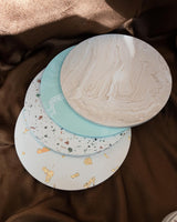 ROUND TERRAZZO TRAY METAL-eios jewelry