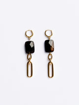 MET EARRINGS BROWN-eios jewelry
