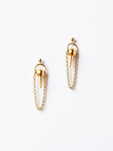 BOLT EARRINGS GOLD-eios jewelry