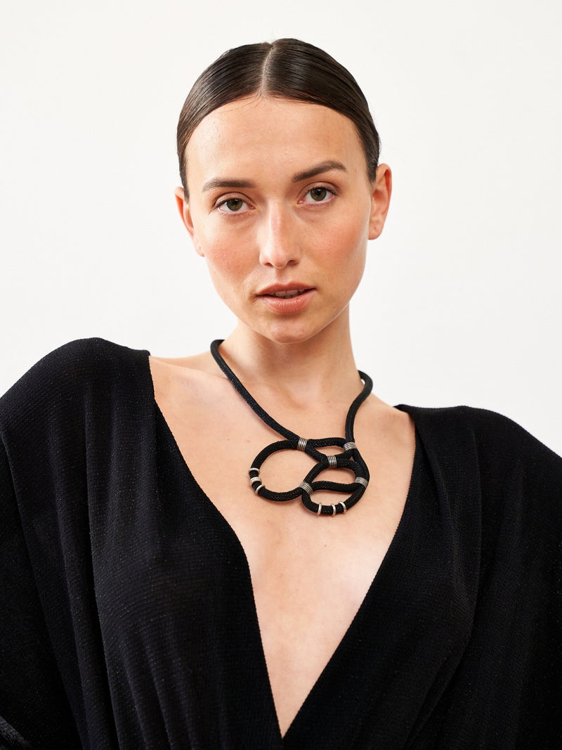 ISADORA NECKLACE BLACK-eios jewelry