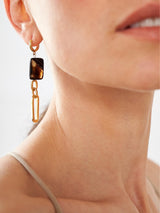 MET EARRINGS BROWN-eios jewelry