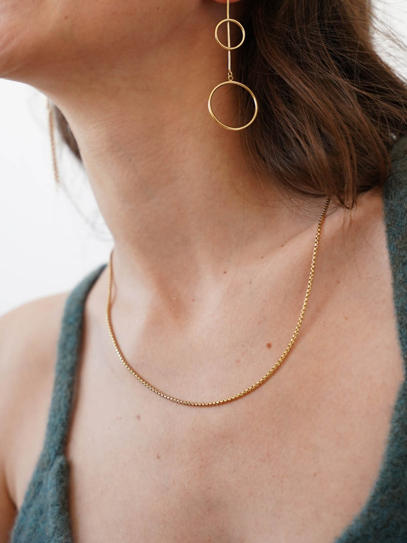 SIMPLE BOLD NECKLACE GOLD-eios jewelry