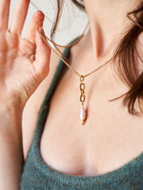 SIMPLE BOLD NECKLACE GOLD-eios jewelry