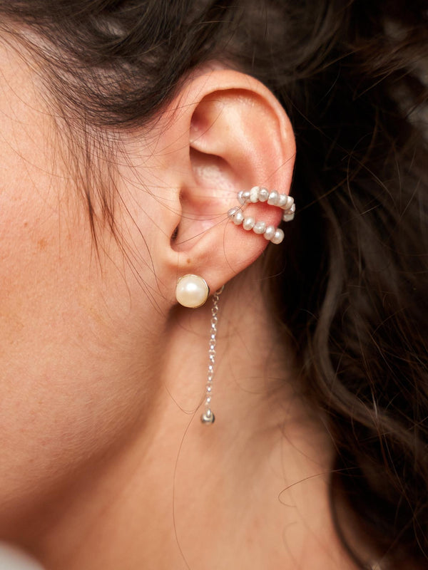 DOT SILVER EARRINGS-eios jewelry