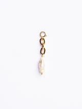 LONG GOLD PEARL PENDANT-eios jewelry