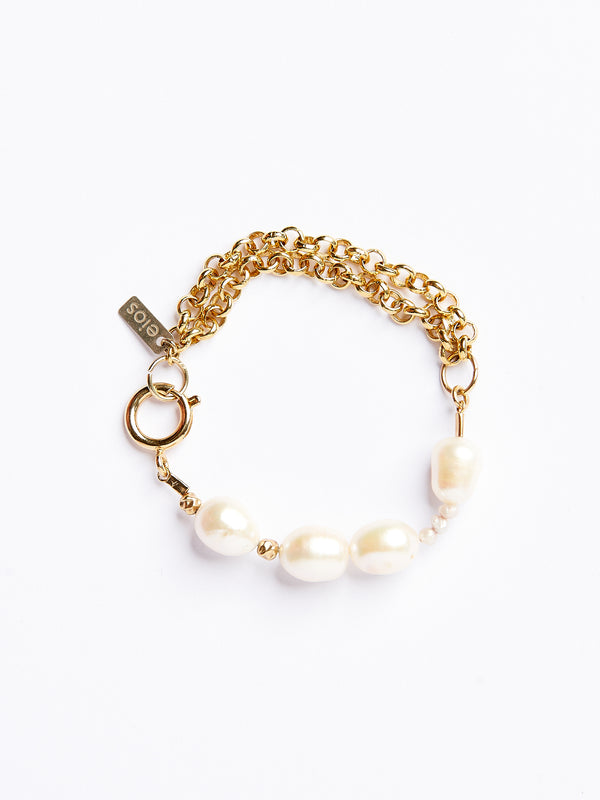 PEARL BRACELET GOLD-eios jewelry