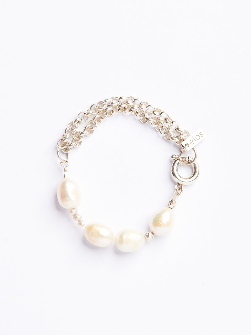 PEARL BRACELET SILVER-eios jewelry