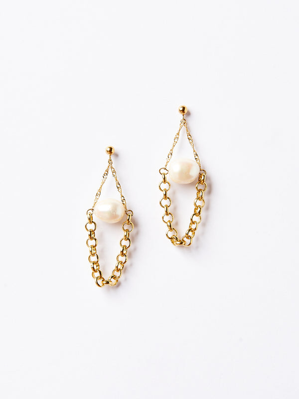 MOON EARRINGS GOLD-eios jewelry