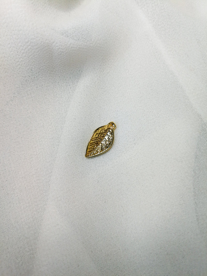 GOLD LEAF CHARM-eios jewelry